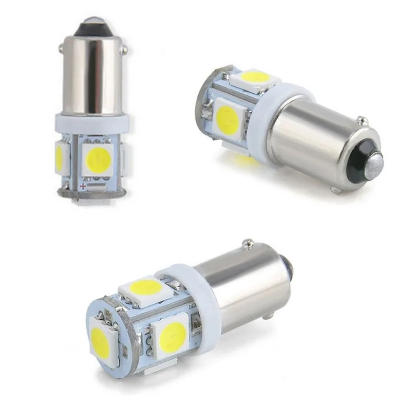 

10Pcs BA9S T10 T4W Car LED Lamps 5050 5SMD Auto Interior Lighting Dome Map Reading Light Side Wedge Parker Bulbs 12V