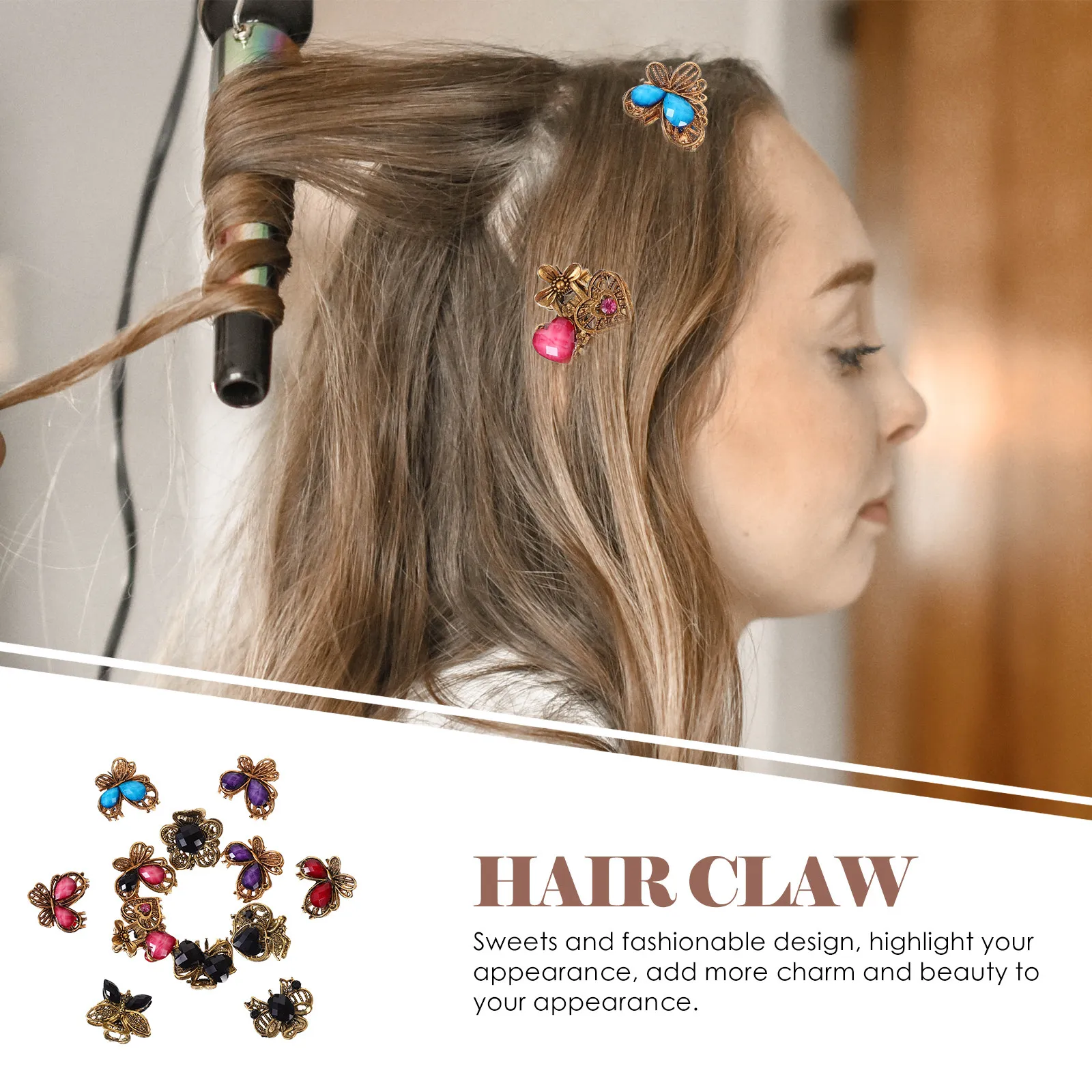 

Набор из 12 заколок-крабиков для волос: прочные мини-заколки для тонких и густых волос, инструмент для быстрой укладки, милые заколки-зажимы, подарок для девушки, мамы