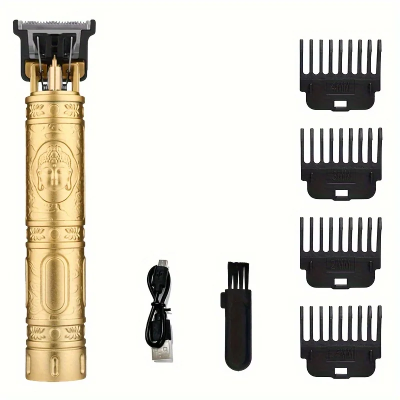 Professional Wireless Hair Clipper for Men Trimmer Set Beard Grooming Kit Precision Cutter Easy Use hair clipper limit comb view 5