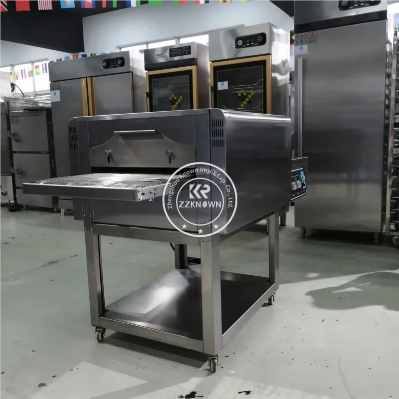 فرن بيتزا من الفولاذ المقاوم للصدأ ، آلة فرن خبز تجاري ، مخبز لخبز كعكة الخبز ، ناقل غاز ساخن ، 18 إنش