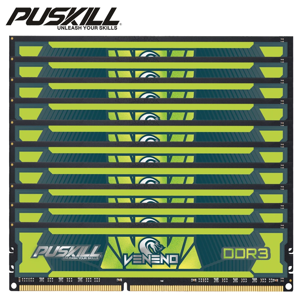 

10 шт. PUSKILL настольная память Ram DDR3 8 ГБ 4 ГБ 1,5 В 240 Pin PC3 1600 МГц 1333 МГц Udimm Memory