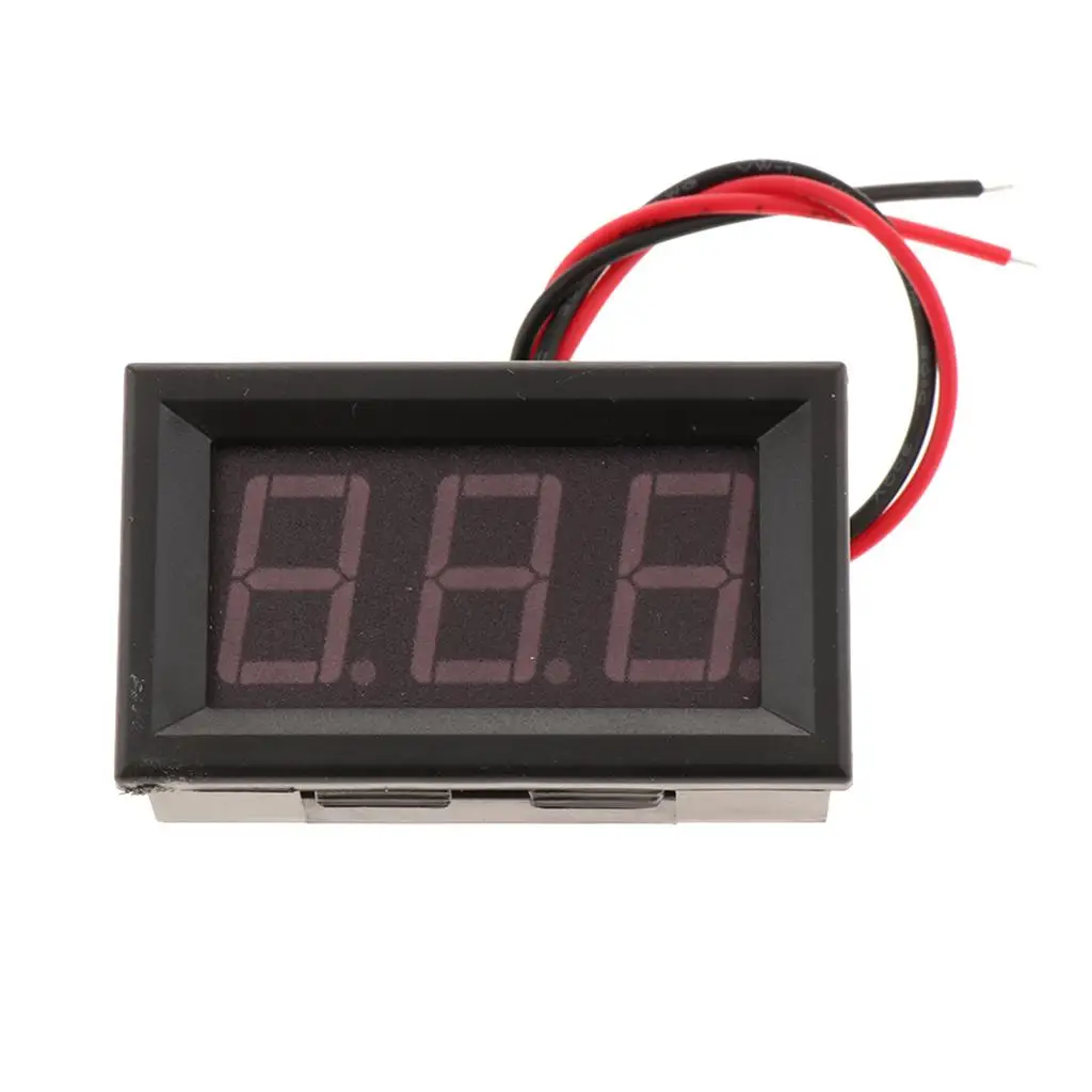 Mini DC 3.5-30V Voltmeter LED Panel 3-Digital Display Voltage Meter