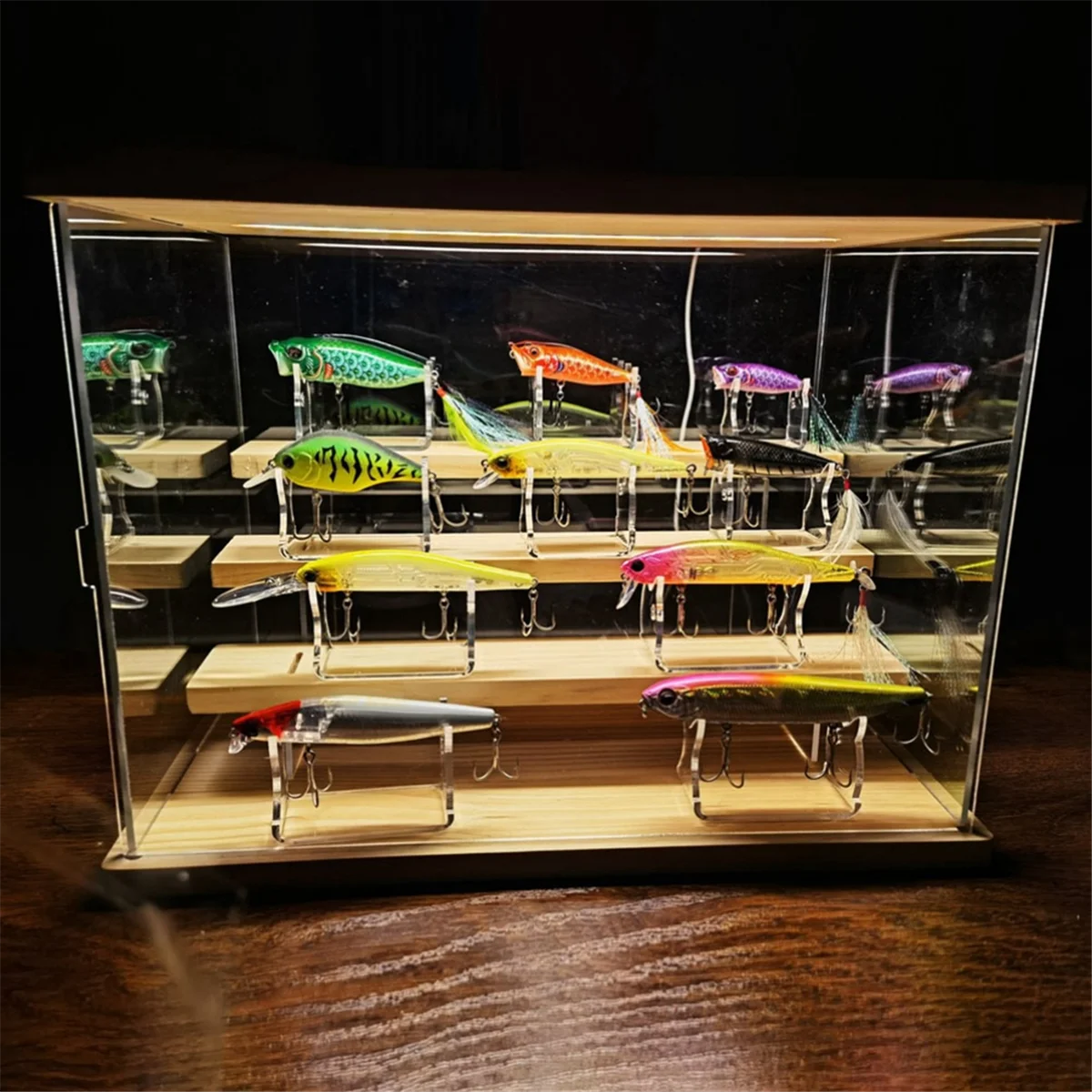 4 Piece /Set Lure Display Stand Acrylic Transparent Lure Bait Display Stand Luya Fake Bait Display Stand