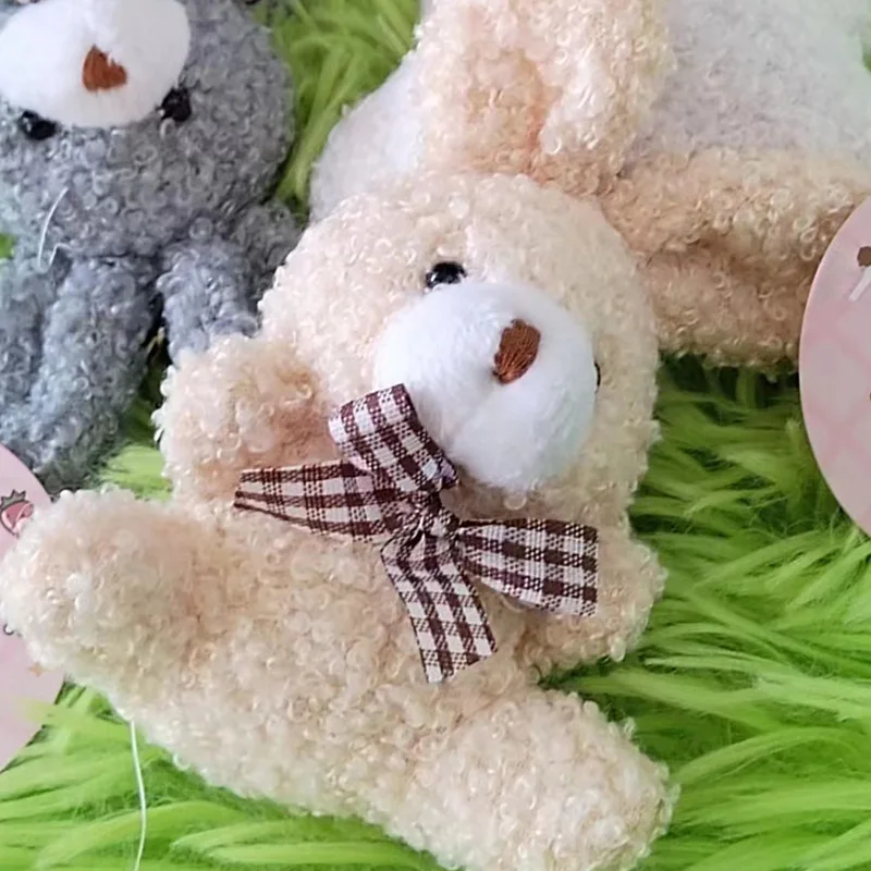 Bonito Stuffed Soft Pelúcia Teddy Rabbit, Mini Bow, Dancing Keychain, Decoração elegante, Beautiful Accessories Gift, Novo