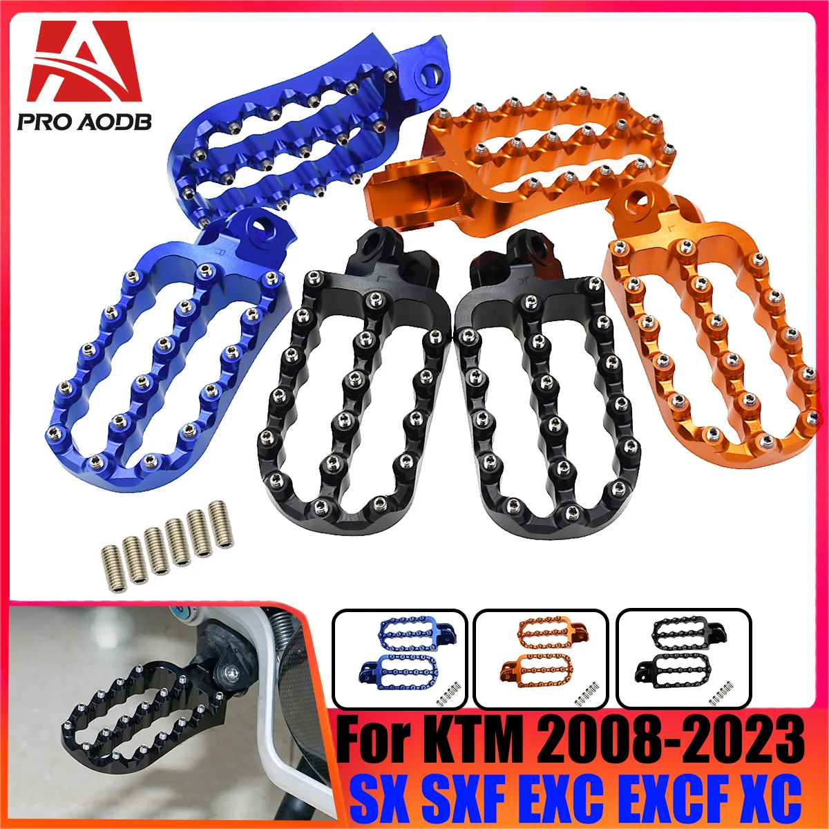 

For Husqvarna 701 Enduro Supermoto Footrest Footpegs Foot Pegs KTM 690 Enduro R 690 SMC 690 SMC R 790 890 920 990 1050 1190 ADV