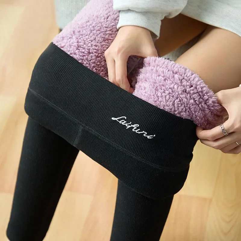 

Winter Women's Leggings Extra Thick Velvet Thermal Pants for Women with Fleece Polar Legging High Waist Sexy Women Pants