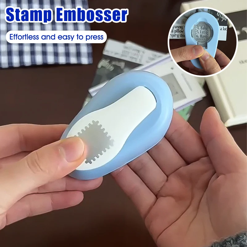 

New Stamp shape Craft Punch Embossing Machine Round Hole Punch Toothed Puncher Embosser Scrapbooking Tool Stamp Border DIY Punch
