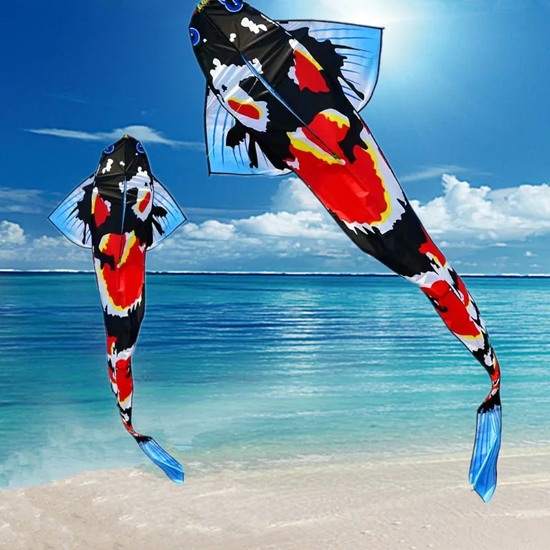 Neuer Fischdrachen fliegend für Kinder, Drachen, Schnurlinie, Drachen, Nylon-Drachen für Erwachsene, professionelle Winddrachen, Spielzeug, Sport, einzeilige Koi