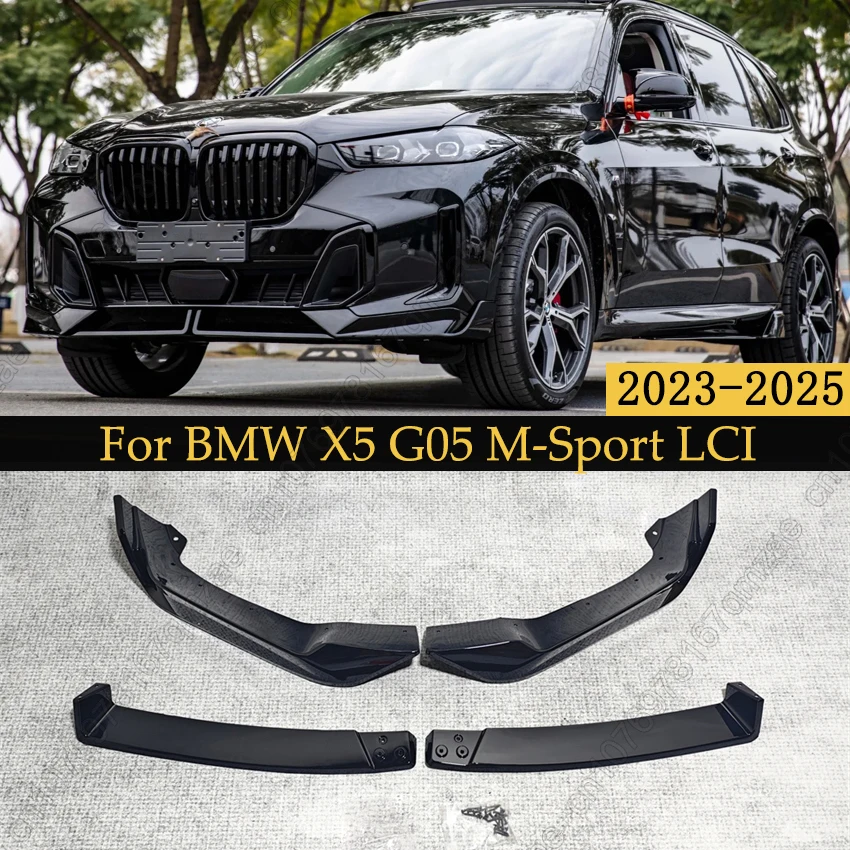

MP Style Gloss Black Car Front Bumper Lip Spoiler Body Kits For BMW X5 G05 M-Sport LCI 30d 40i 40d 50e M60i 2023-2025