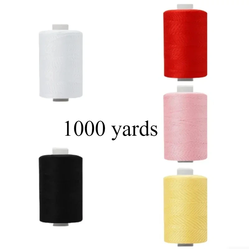 1000Yds Polyester Sewing Thread, 402 High-Strength Overlock & Quilting Thread for Household Sewing Machine, Hand , Garment