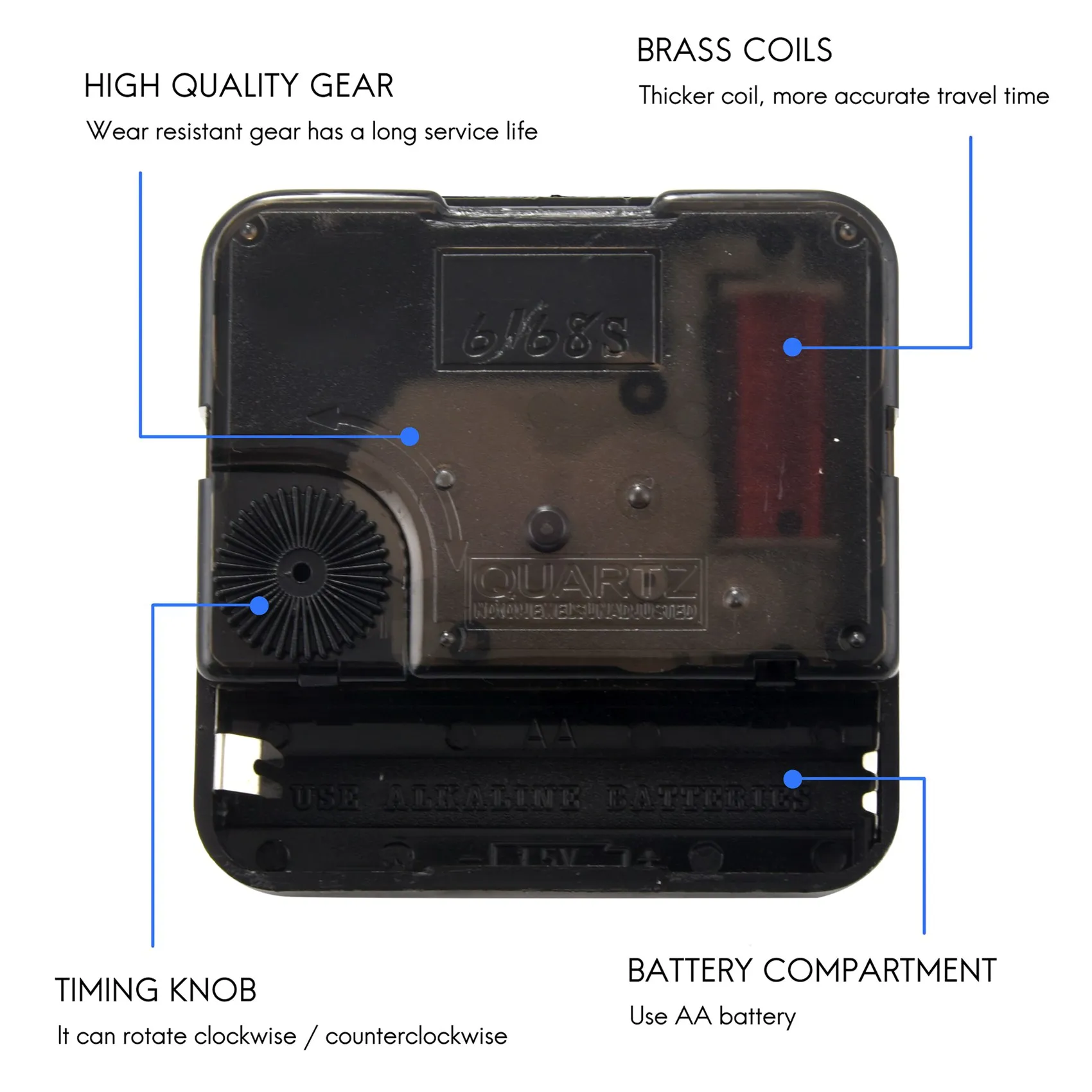 معظم DIY ساعة الملمس المعدني الإبداعية ساعة الحائط الرجعية ساعة الحائط حركة الملحقات #3