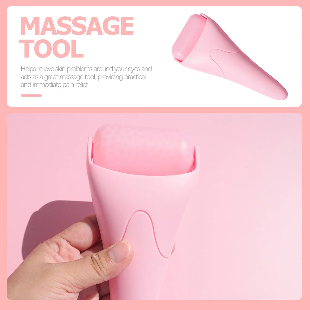 Gezichtsmassage Roller Roze Ijs Koud Kompres Gereedschap Draagbare Gezicht Massager Huidverzorging Levert Mini Roller Voor Vrouwen
