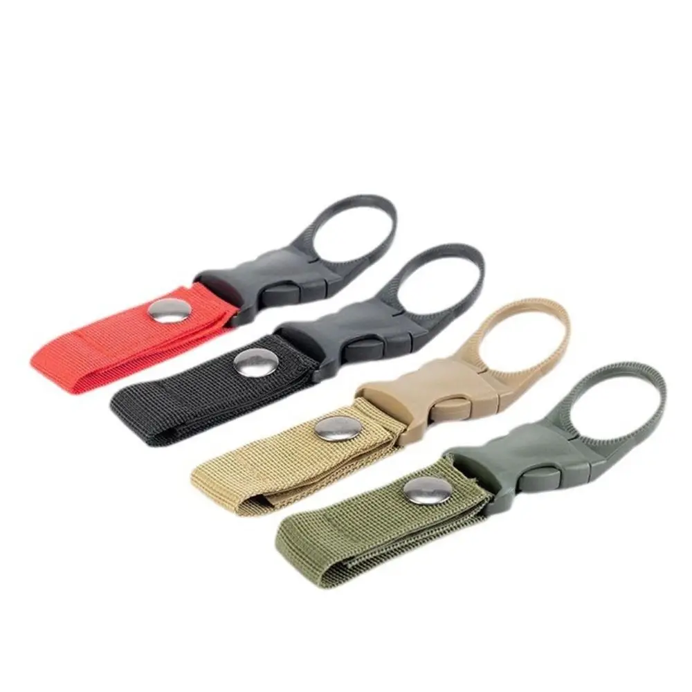 Fashion Nylon Carabiner Belt Black Khaki Green Red Multifunction Kettle Hook Webbing Hanger Hook Hiking Climbing Mountain