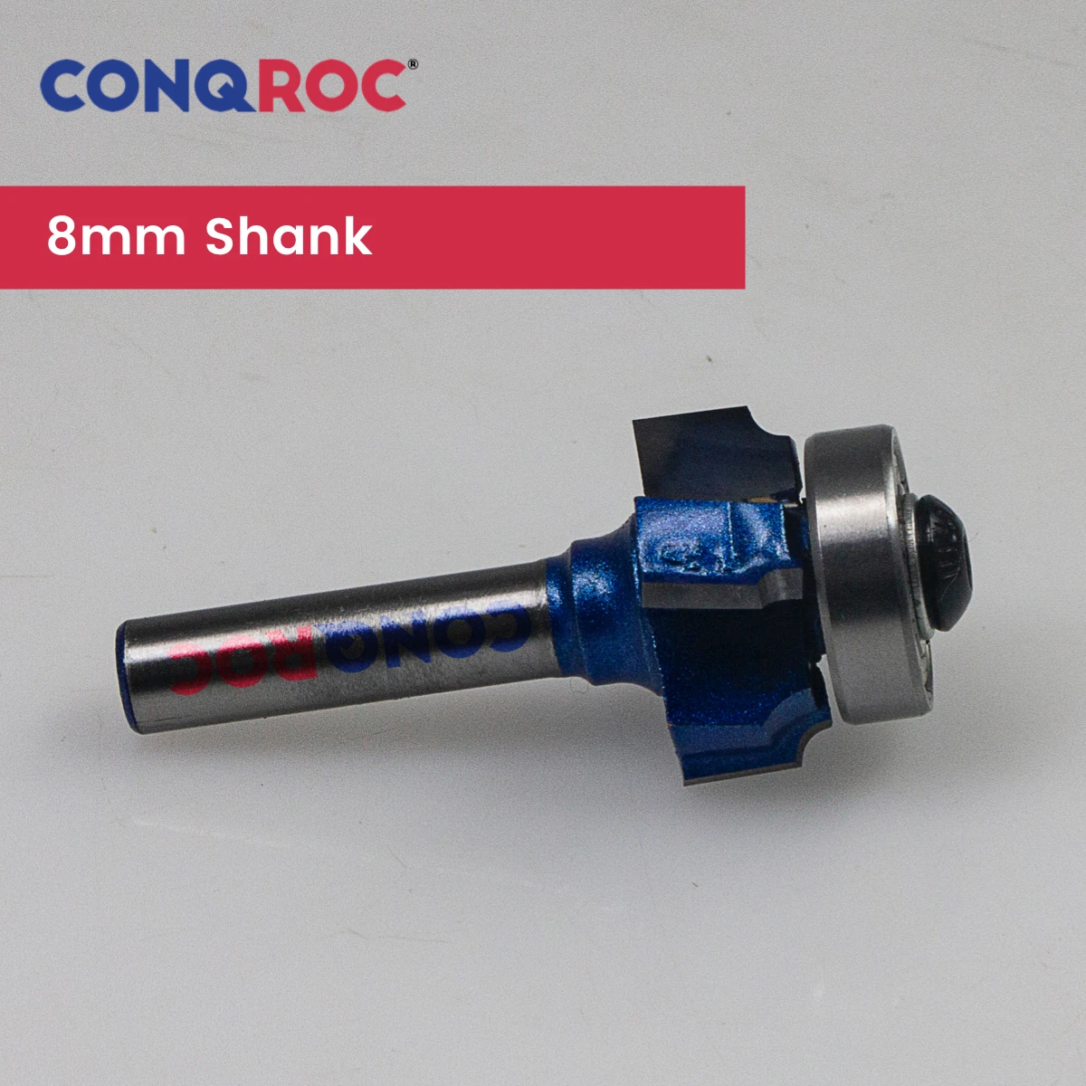 Woodworking Round Over Router Bit 8mm Shank 4-Wing Radius-1mm | 2mm | 3mm for Edge Trimming Cove Bit with Top Bearing