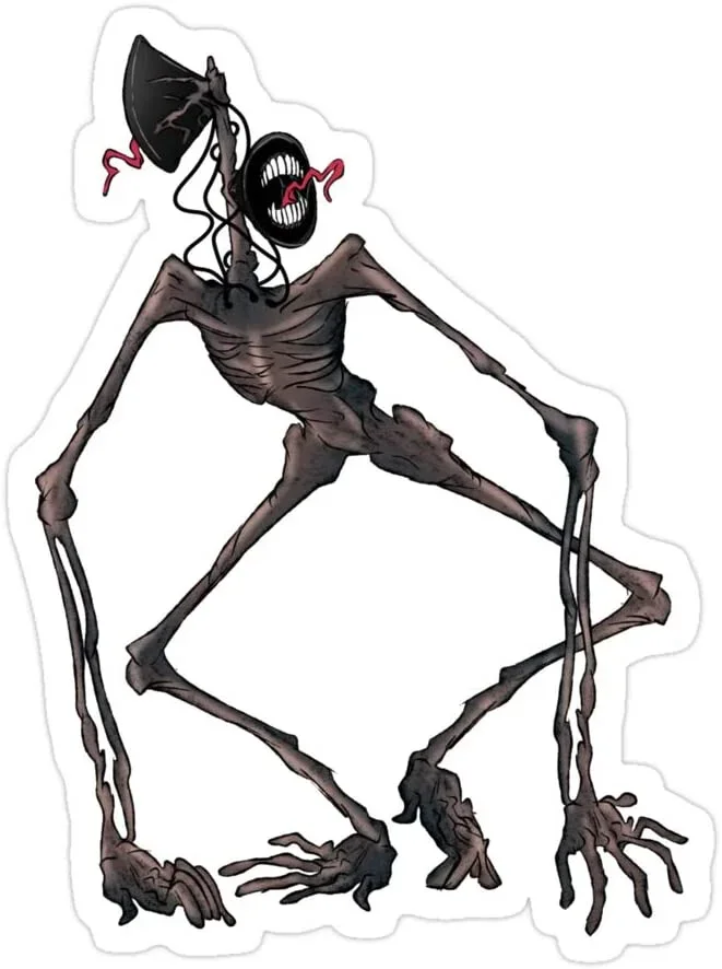 

For Sneaky Cover Siren Head Transparent 3x4 Inch Die-Cut Stickers Decals for Laptop Window Car Bumper Helmet Water Bottle