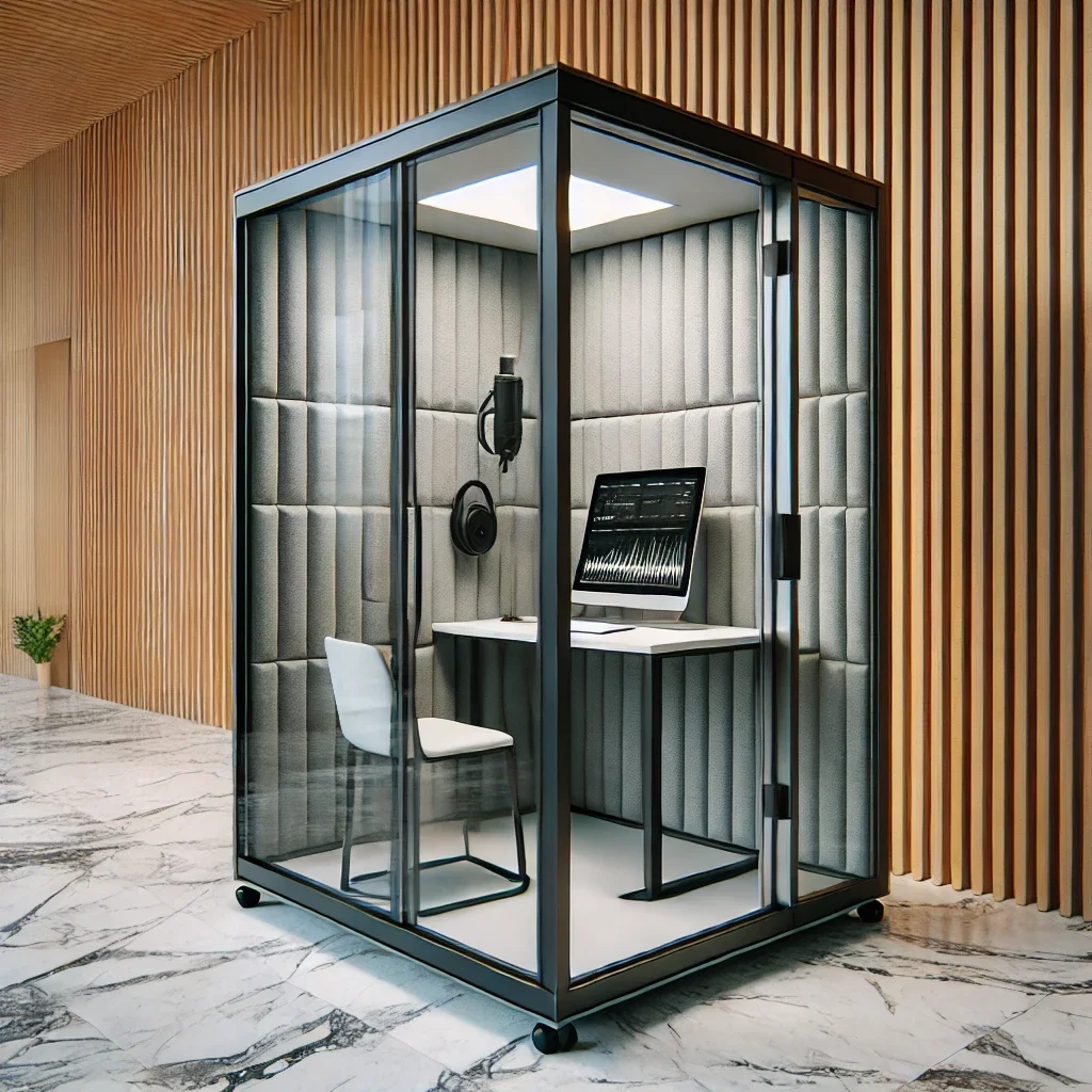 

Малая звукоизолированная кабина для 1 человека, акустическая офисная капсула, персонализированная бесшумная комната, опциональный интерьерный цветной домик