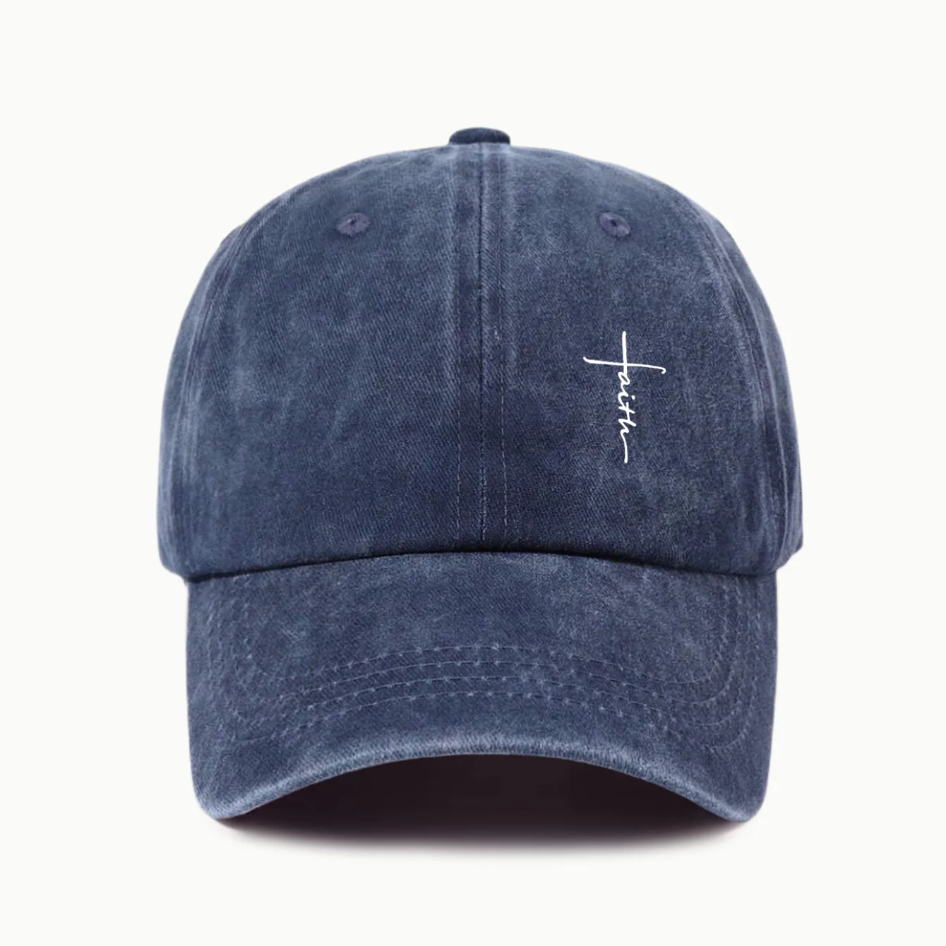 Retro Gewaschene Wasserabweisende Unisex Baseball-Kappe mit Kreuzmuster - Weiche, Atmungsaktive, Verstellbare Dad-Mütze – Detail 2