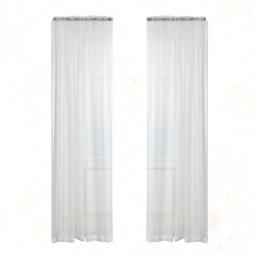 ستارة نافذة بيضاء شفافة من الفوال الشفاف مقاس 200 × 100 سم ستائر نافذة لغرفة النوم وغرفة المعيشة حماية من الضوء الطبيعي