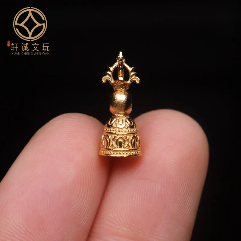 

Original Fine Gold Plated Vajra Back Cloud Hanging Pendant Charms For Tibetan Buddhist Mala Beads DIY Craft Ornament Accessory