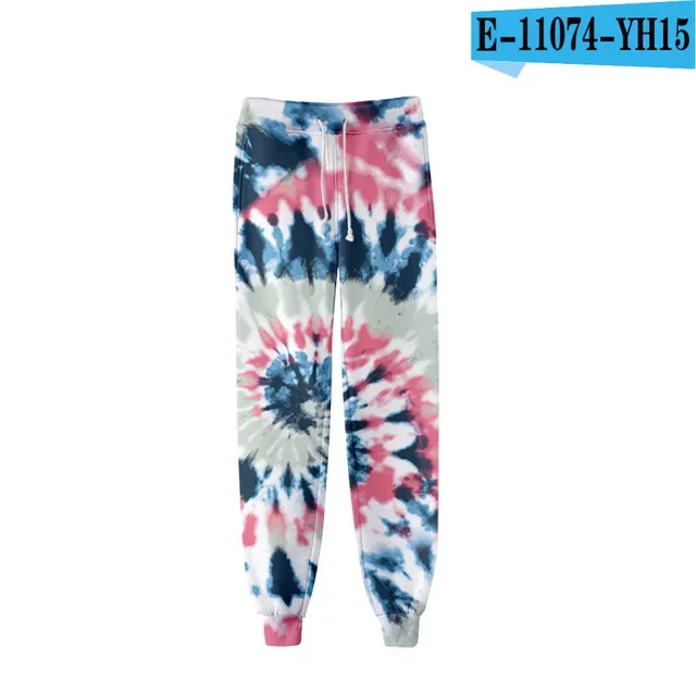 Herren-Jogginghose in Blau mit Swirl-Tie-Dye-Muster, Kordelzug, elastische Bündchen, lockere Passform, lässiger Streetwear-Look, ideal für Sport und den Alltag. – Detail 9