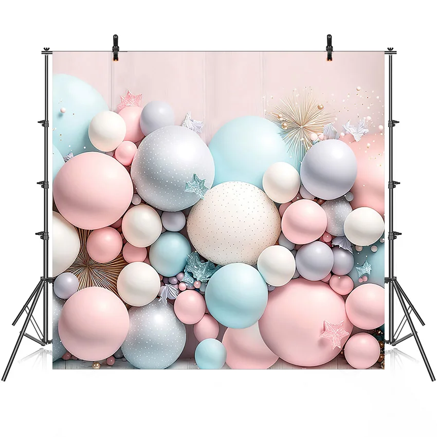 

Mehofond Photography Background Mermaid Princess Girl Birthday Party Cake Smash Portrait Balloon Decor Photo Backdrop Studio