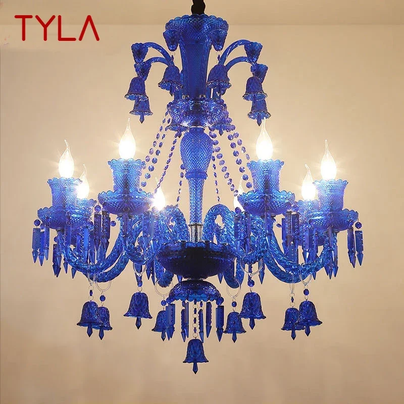 

TYLA Luxurious Style Crystal Pendant Lamp European Candle Lamp Art Living Room Restaurant Bedroom Villa Chandelier