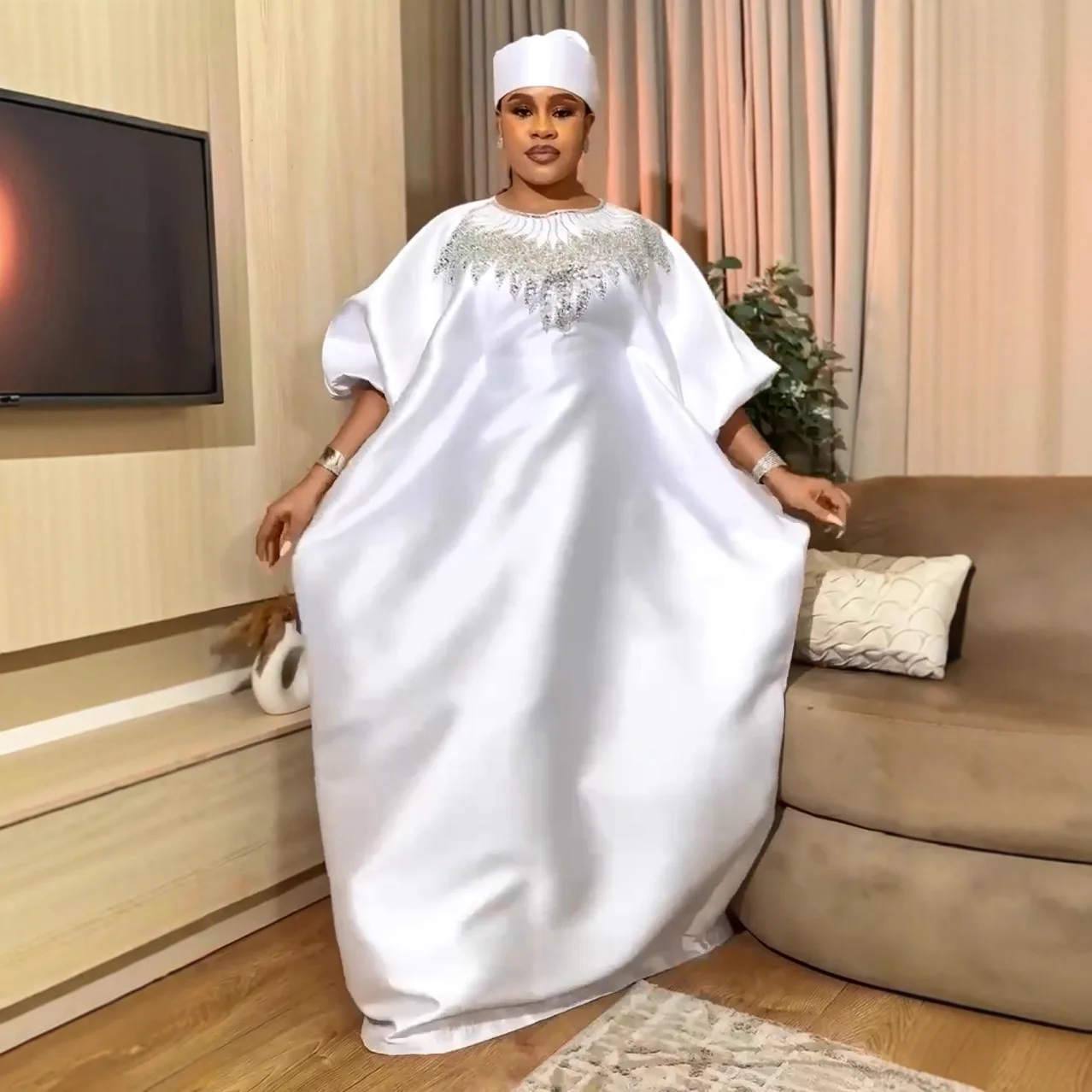 أفريقيا الملابس فساتين الأفريقية للنساء حجم كبير Dashiki أنقرة الترتر الزي ثوب قفطان مسلم حفل زفاف فستان طويل ماكسي #4