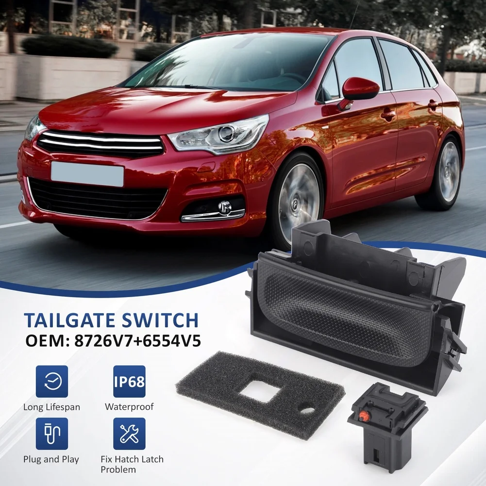 For 307 Trunk Release Switch As Shown In The Picture Trunk Lid Handle Switch Accessory Scratch-resistant Anti-aging