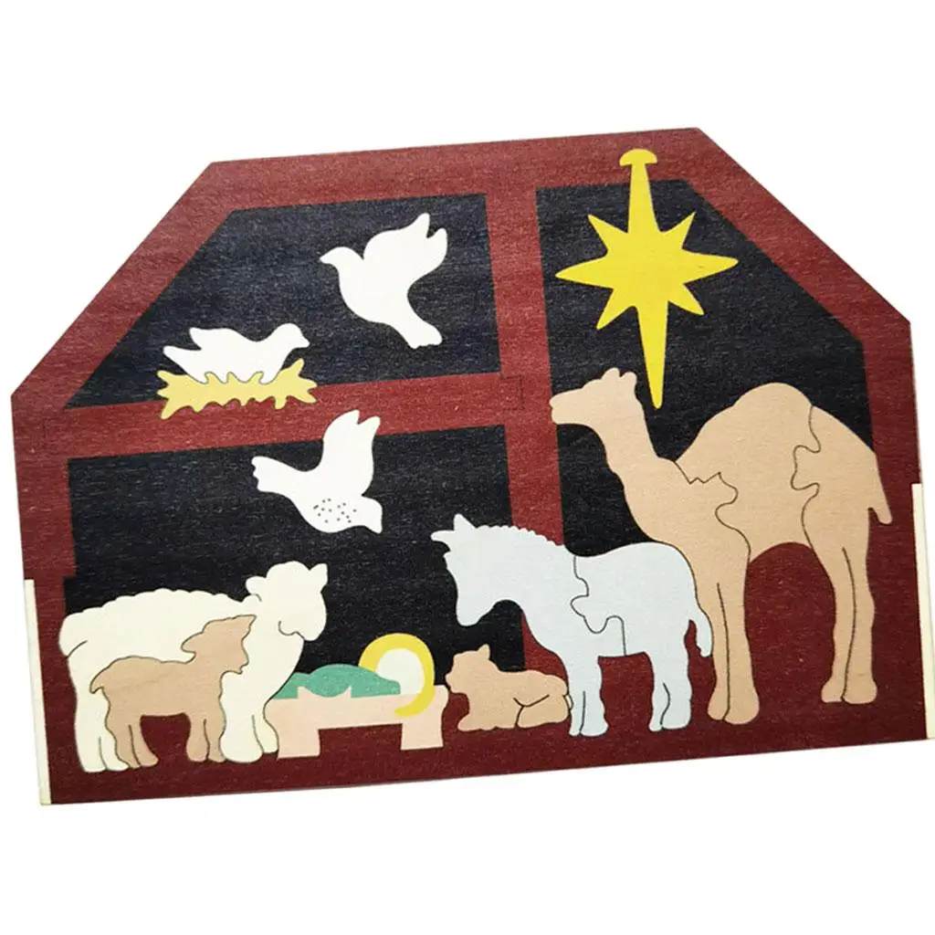 Nativity Puzzle Craft Decoration Statue Christmas for Adult girls and boys