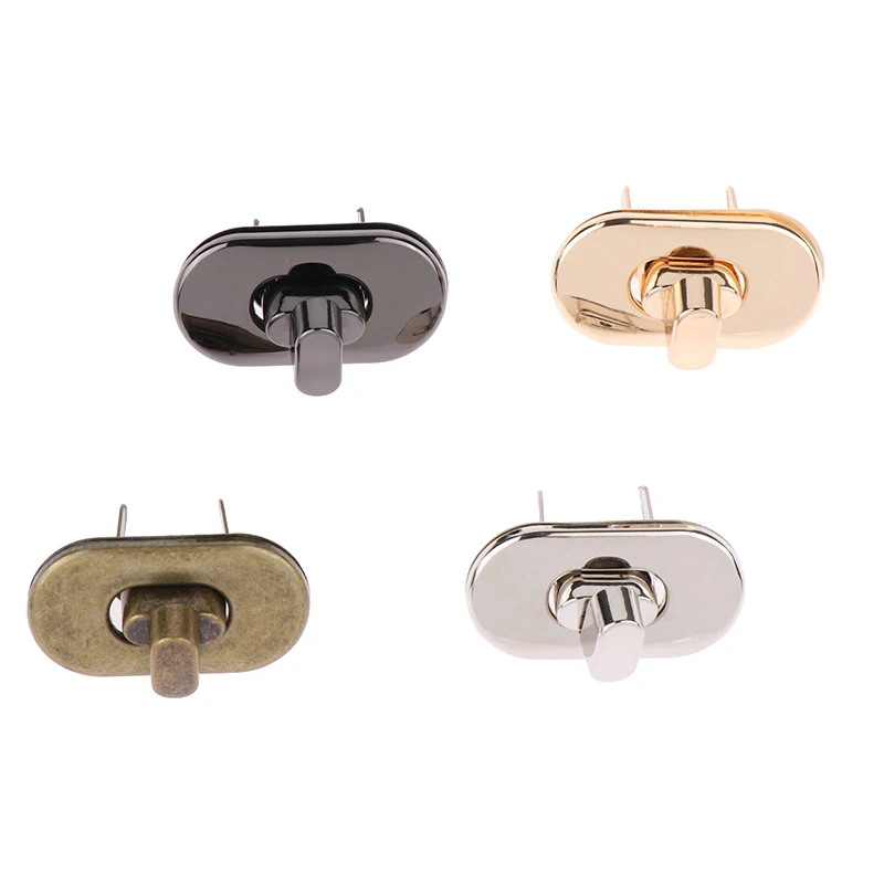 Mini Oval Twist Lock Turn Locks Metal Closure Buckle For Purse Wallet Women's Handbag Shoulder Bag Accessories