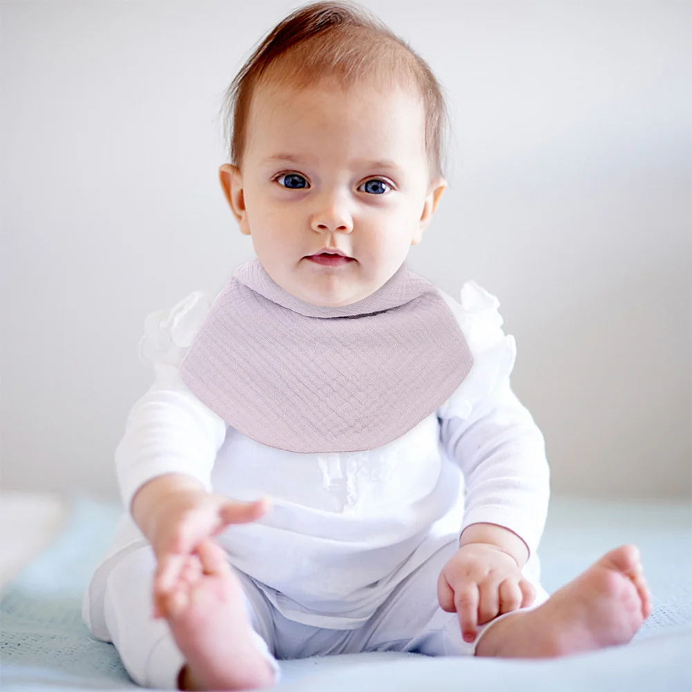 5Pcs Baby Bibs Cotton Bandana Style Drool Bibs Soft Absorbent Feeding Towels Newborn Newborn Saliva Wipes Baby Eating Towels