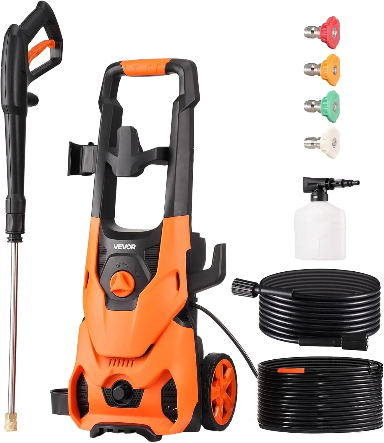 

Electric Pressure Washer, Max 4200 PSI and 2.8 GPM, High Power Pressure Cleaning Machine with 4 Quick Connect Nozzles and a Foam