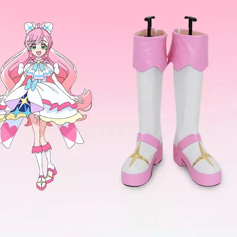 

Hirogaru Sky Pretty Cure Precure Cure Prism Cosplay Shoes Short Boots Hanging sky Cosplay Costume Prop Shoes for Halloween Party