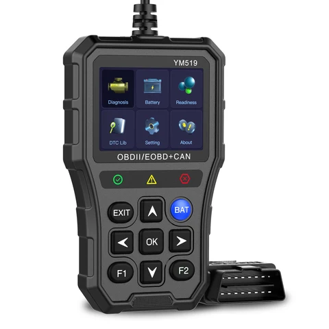 Диагностический сканер OBD2, считыватель кодов неисправностей двигателя с функцией сброса и поддержкой 35 901 кода DTC, усове...
