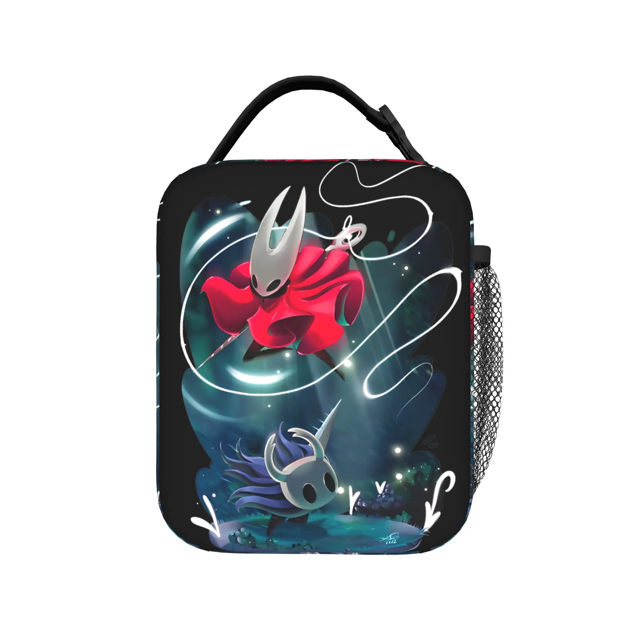 Hornet and Knight Insulated Lunch Bag Large Hollow Knight Game Reusable Thermal Bag Tote Lunch Box Bento Pouch