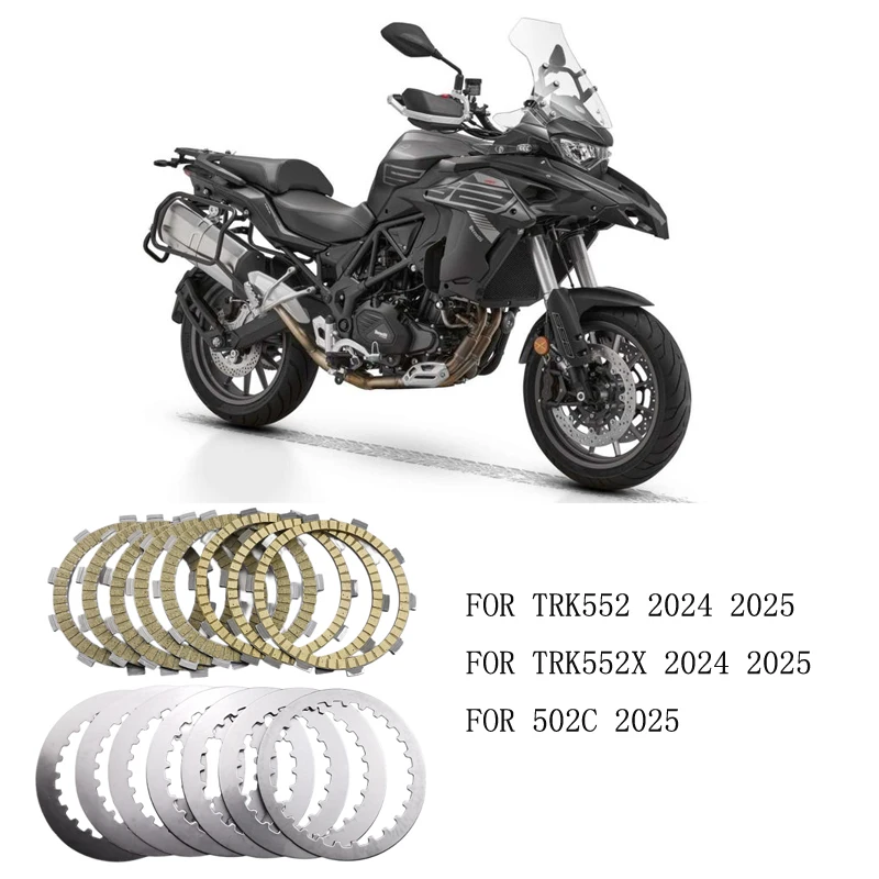 

Motorcycle Friction Clutch Plates Disc For Benelli TRK552 TRK552X 502C 2024 2025