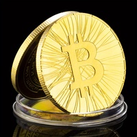 Bitcoin Collectible Commemorative Coin Mining on My Own Okcoin Golden Plated Copy Coin Souvenir Metal Craft Coins