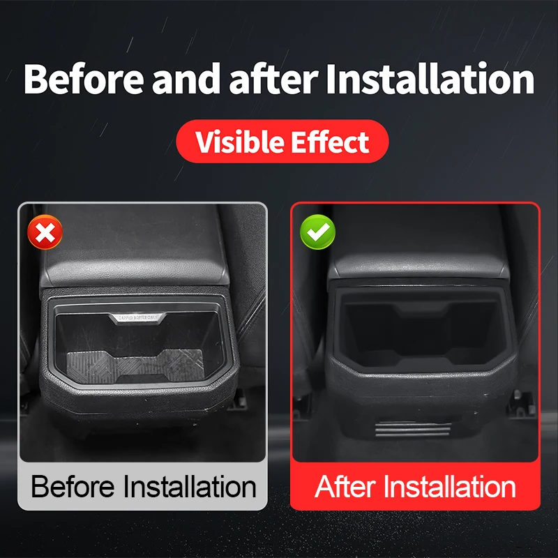 

For 2024-2026 Toyota Tacoma Center Console Rear Cup Holder Silicone Pad Interior Protection Accessories