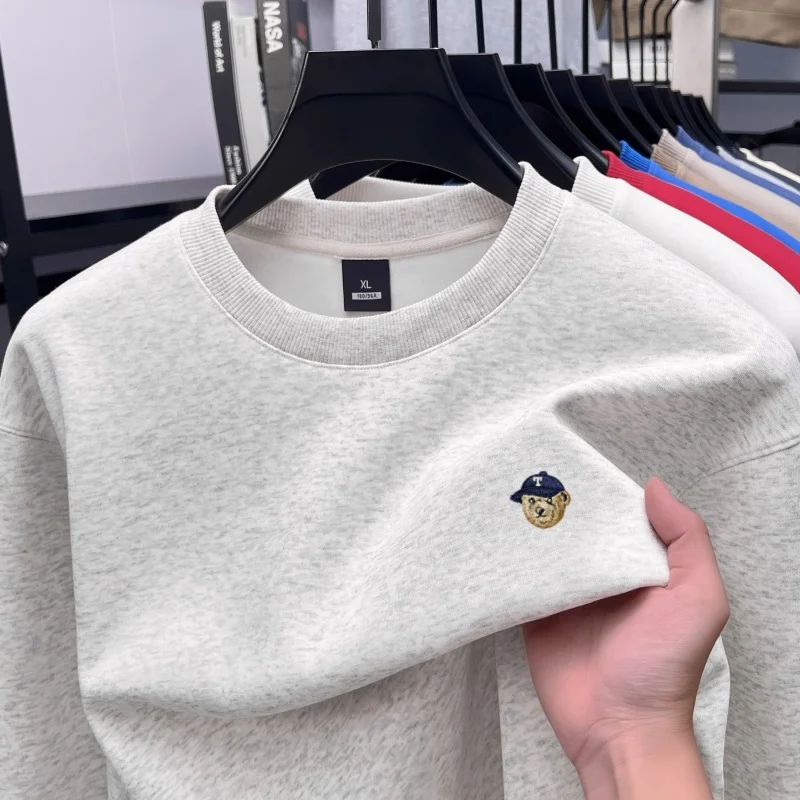 Hochwertiger neuer Trend: Herren-Sweatshirt mit Rundhalsausschnitt, leichte Luxusmarke, Herbst/Winter, weich, bequem, modisch, exquisite Stickerei, Pullover – Detail 22