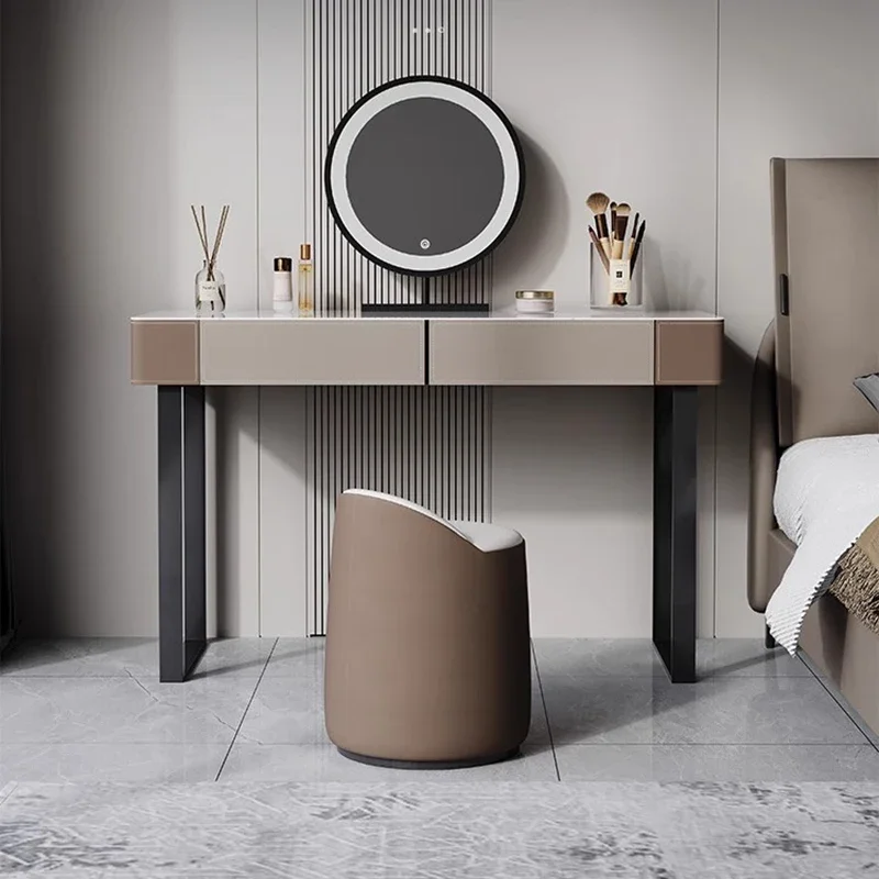 Italian Luxury Dressing Table Mirror Drawer Storage Girls Dressing Table Vanity Makeup Tocador De Maquillaje Bedroom Furniture