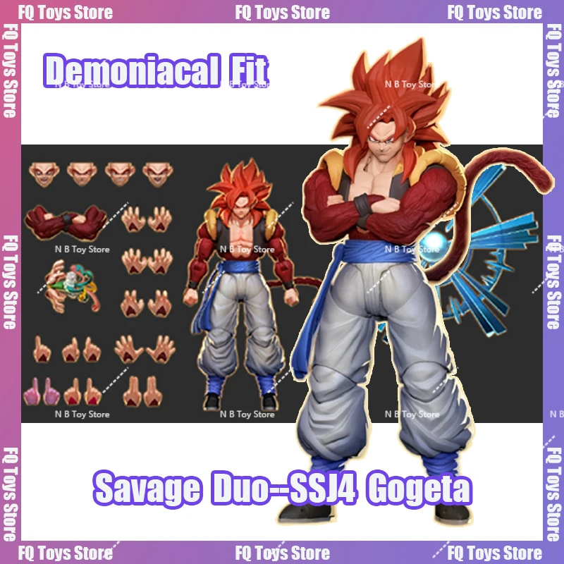 

Demoniacal Fit Action Figure SSJ4 Gogeta Dragon Ball GT 3.0 Figures Super Saiyan 4 Gogeta Figurine SHF Collectible Model Toy
