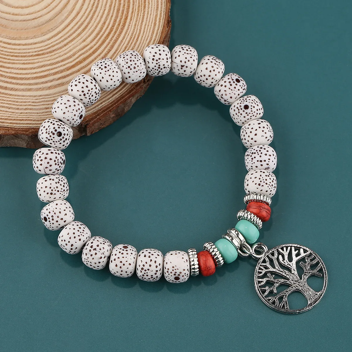 Трансграничный-новый-браслет-простой-богемный-браслет-из-бисера-Бодхи-один-круг-браслет-«Древо-жизни»-прямые-продажи-с-фабрики