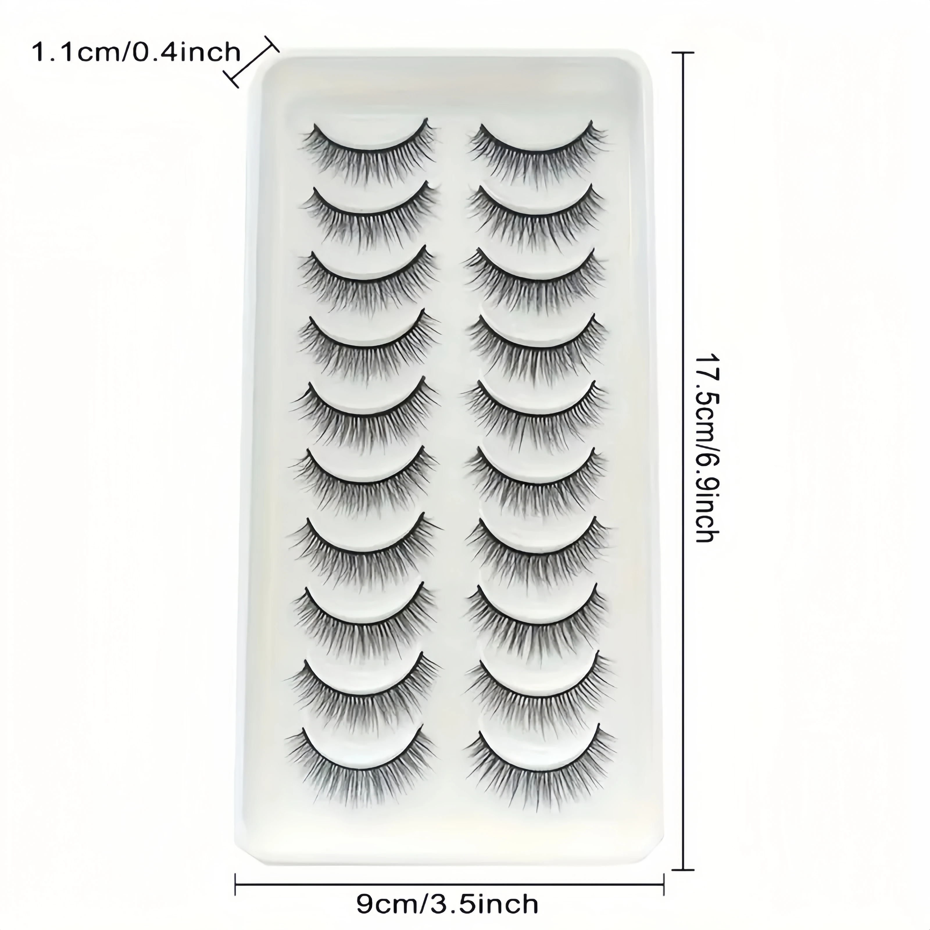 つけまつげ10組、自然に厚くカールしたコミックまつげ、パーティーに最適