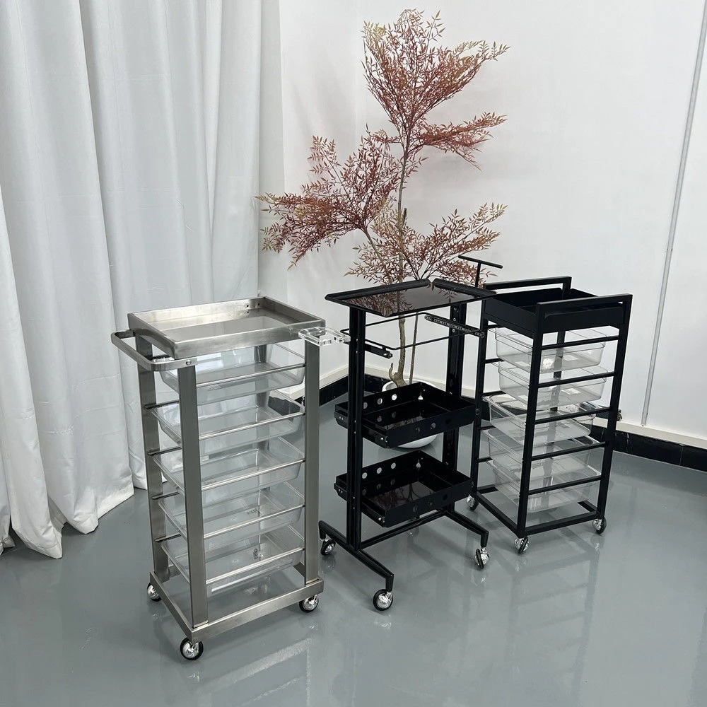 Barber Shop Stainless Steel Bar Car Hair Shop Perm Dyeing And Cutting Tool Cart Beauty Salon Perm Dyeing Cart Cart