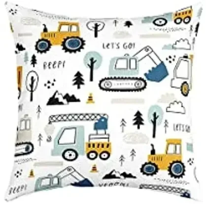 Vehicle white decorative pillowcase, short plush square cushion cover, sofa bedroom living room pillowcase decoration