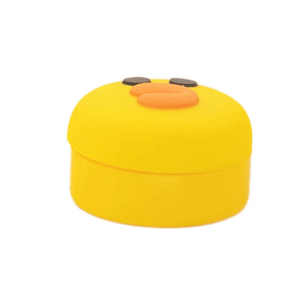 Silicone Container Wax Jar Box Yellow Duck Style for Oil Box Easy To Hold and Carry