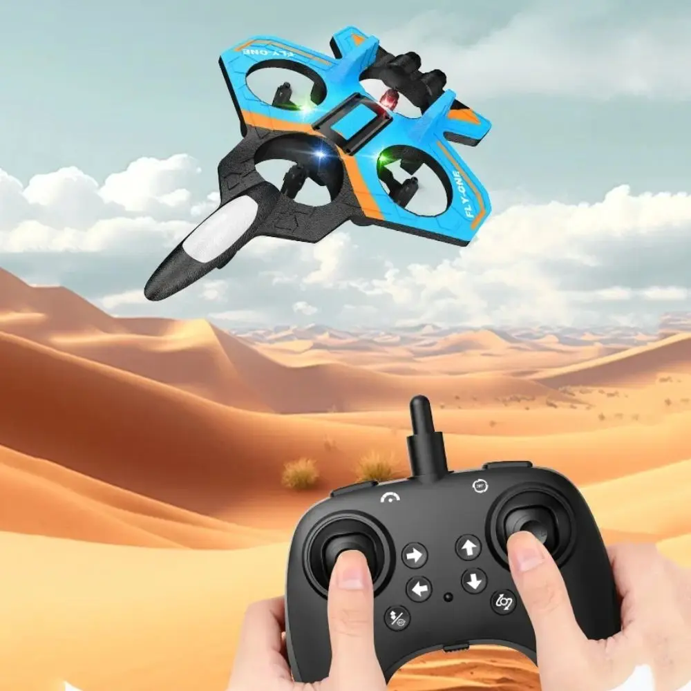 

EPP Foam Remote Control Foam Fighter RC Drones Rechargeable Four Motor Helicopter Toy 2.4G Stunt with Light RC Hobby Jet Plane