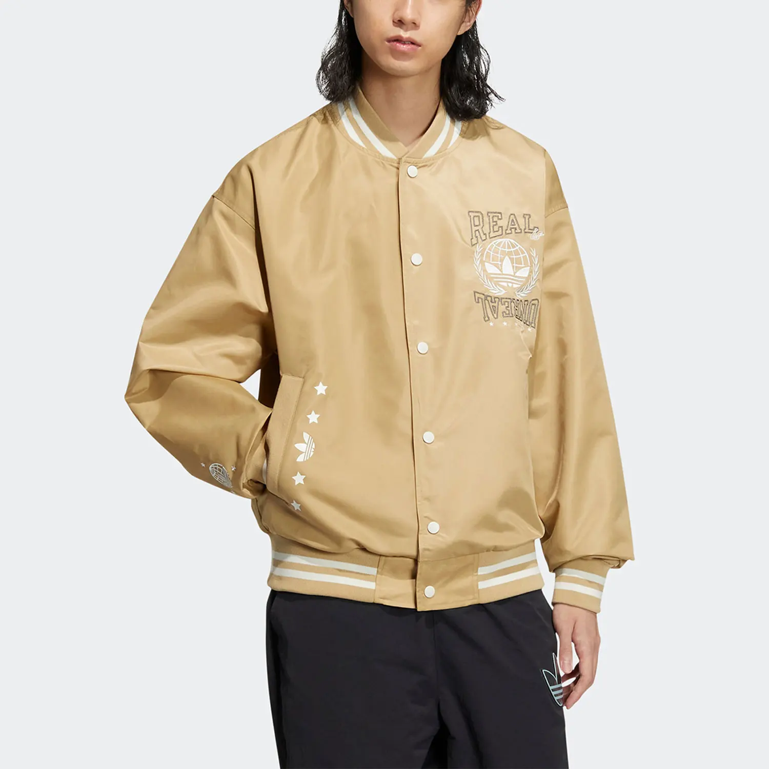 

Официальная новая мужская повседневная спортивная бейсбольная куртка Adidas HY1358