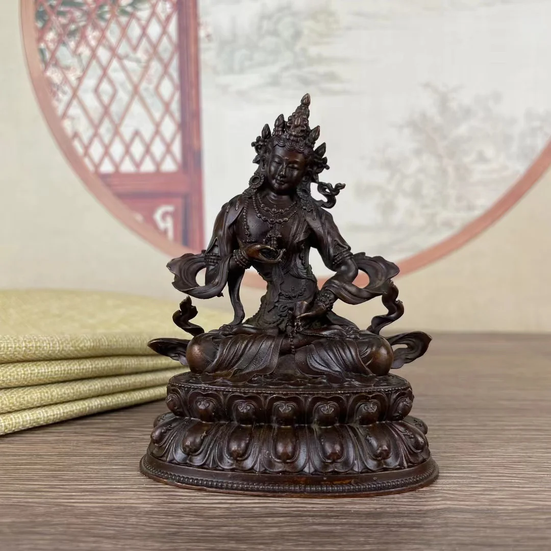 

Multi Design Old Copper Yellow Jambhala Sculpture Buddhist Wealth God Statue Home Shop Opening Fortune Decoration