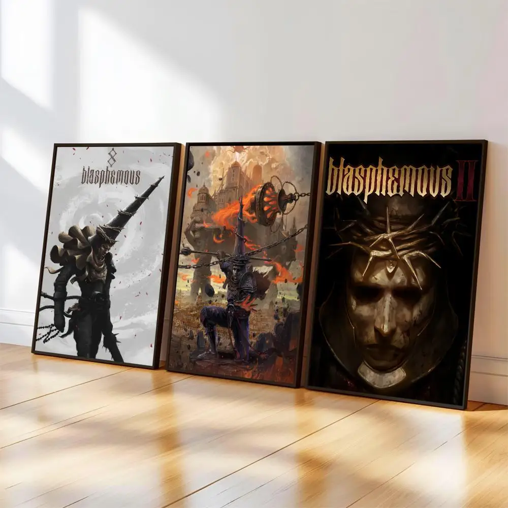 Póster B-Blasphemous 2 con portada del álbum de música para habitación, pintura en lienzo, arte impreso, decoración de pared del hogar, imagen de juego, regalo